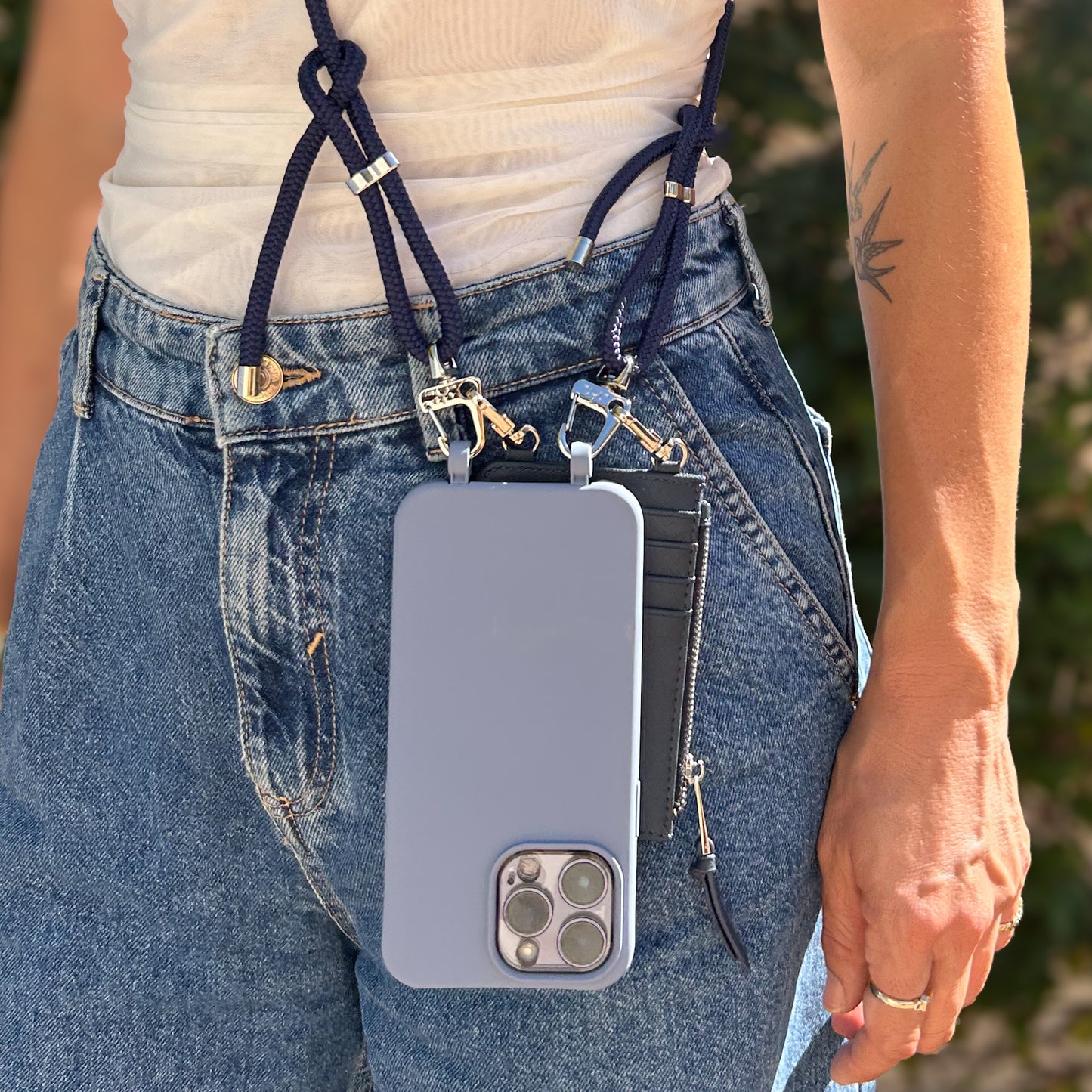 The Rope Crossbody - Ink Silver