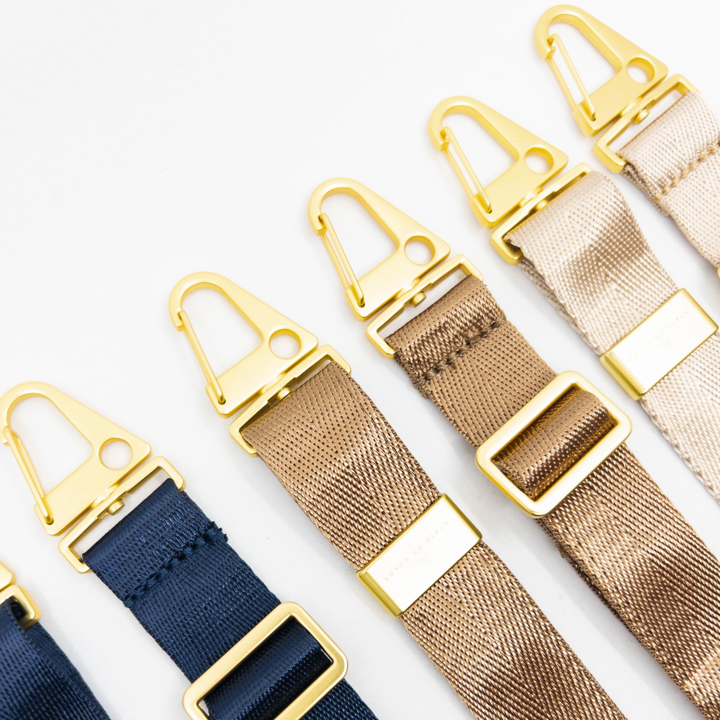 The Flat Strap Crossbody - Sand Gold