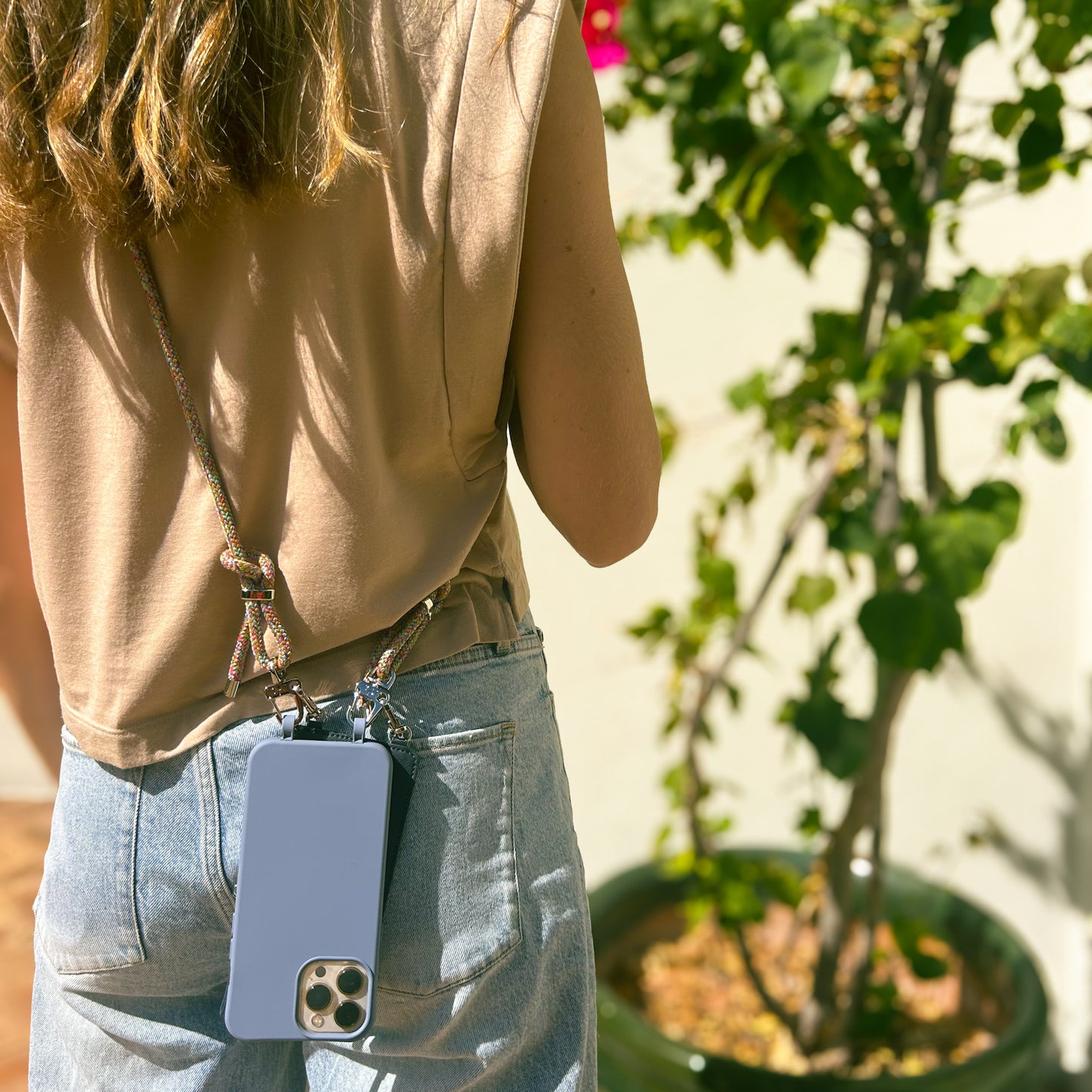The Rope Crossbody - Rainbow Silver