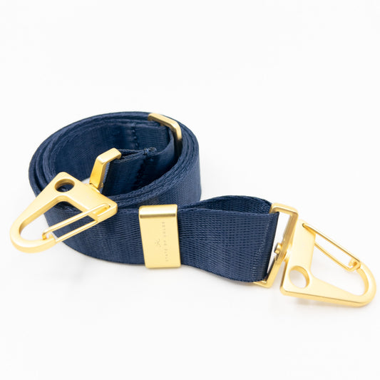 The Flat Strap Crossbody - Ink Gold