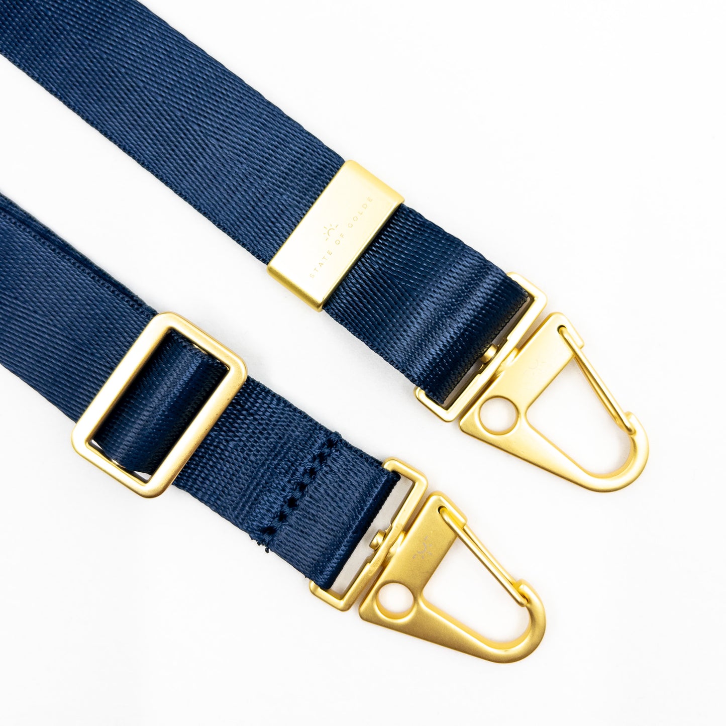 The Flat Strap Crossbody - Ink Gold