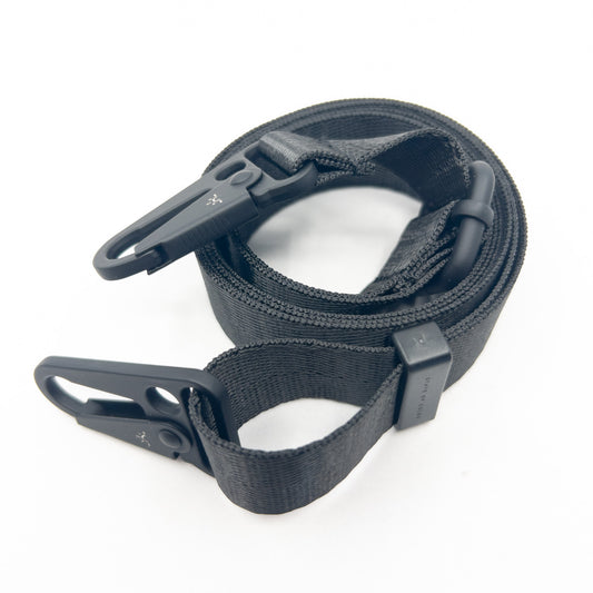 The Flat Strap Crossbody - Midnight Black