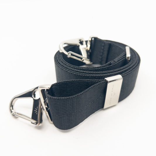 The Flat Strap Crossbody - Midnight Silver
