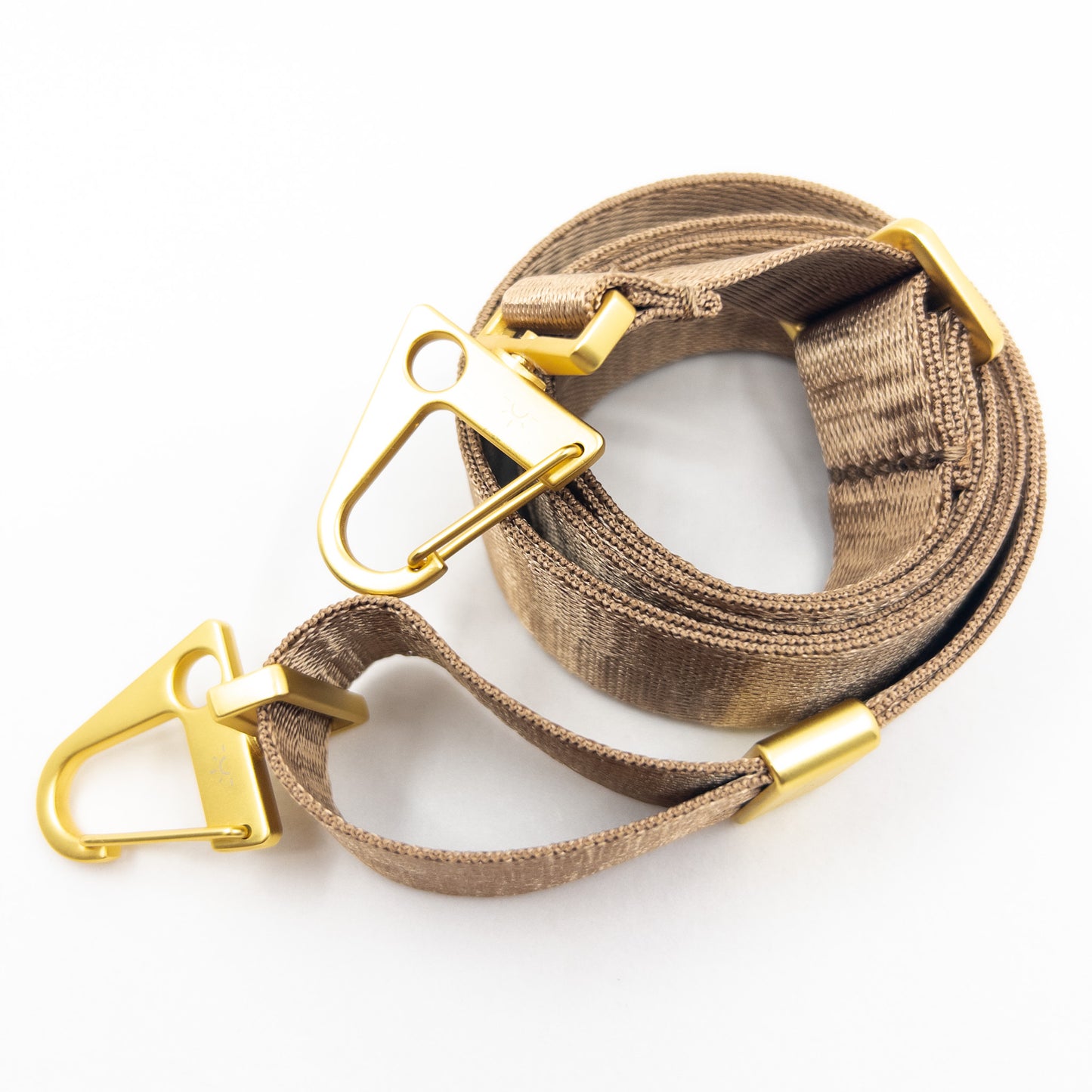 The Flat Strap Crossbody - Suntan Gold